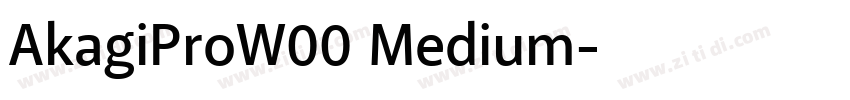 AkagiProW00 Medium字体转换